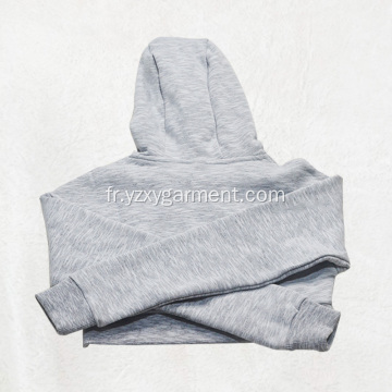 Sweats à capuche courts oversize pour filles